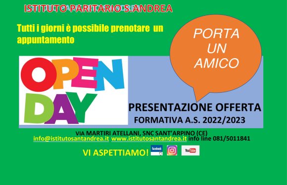 OPEN DAY ANNO SCOLASTICO 2022/2023